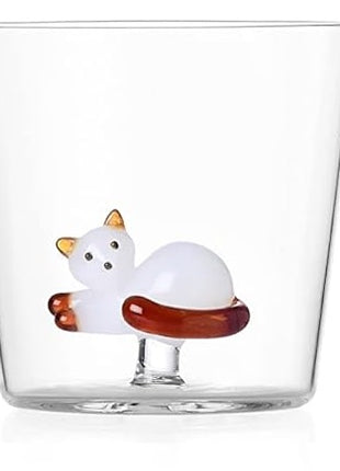 0935209005 Ichendorf tabby cat - glas liggende poes wit / amber