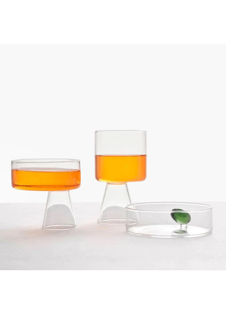 09312189 Ichendorf Travasi glas helder schaaltje met groene glazen olijf