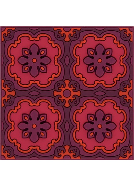 COA-994021 Images d'Orient glas onderzetter / coaster Sejjadeh Ruby