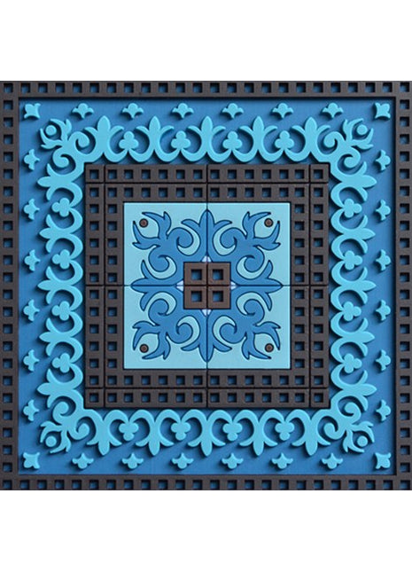 COA-990271 Images d'Orient glas onderzetter / coaster Blue's 3 blauw