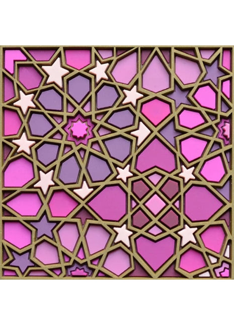 COA-990192 Images d'Orient glas onderzetter Moucharabieh parme