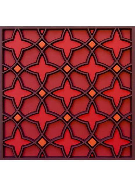 COA-990301 Images d'Orient glas onderzetter / coaster Najma Red