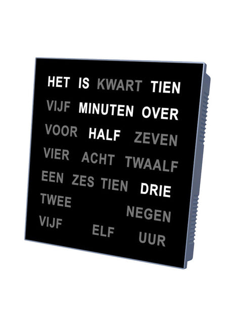 T1235NL Intertime woordklok zwart