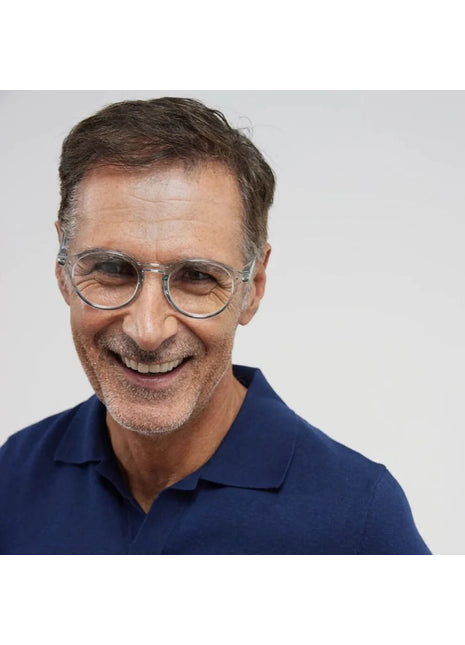 IZIPIZI #D leesbril ronde glazen frozen blue / blauw - kies uw sterkte