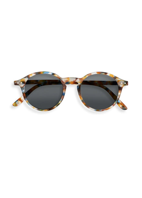 IZIPIZI #D zonnebril ronde glazen blauw tortoise