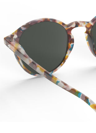 IZIPIZI #D zonnebril ronde glazen blauw tortoise