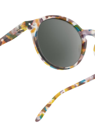 IZIPIZI #D zonnebril ronde glazen blauw tortoise
