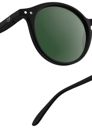 IZIPIZI #D zonnebril ronde glazen zwart polarized