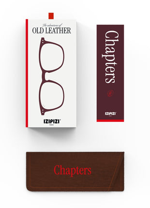 IZIPIZI #E - leesbril chapters old leather trapeze glazen - kies sterkte