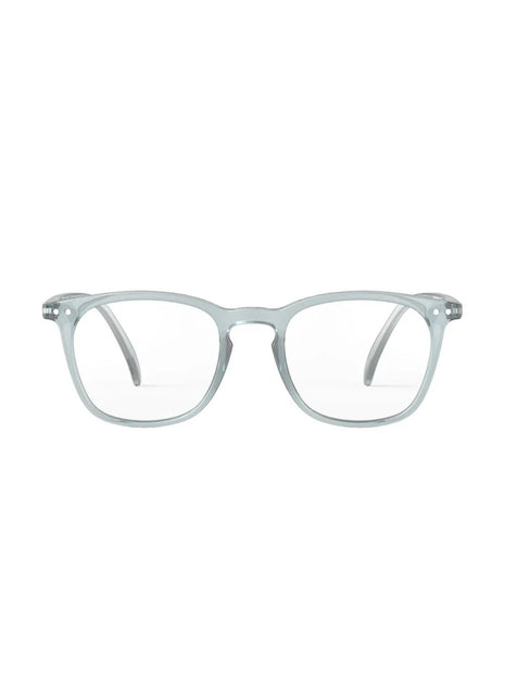 IZIPIZI #E - leesbril frozen blue / blauw trapeze glazen - kies sterkte