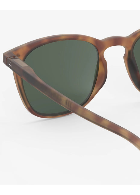 IZIPIZI #E SUN zonnebril havane bruin met groene glazen