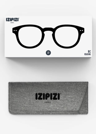 LMSCC01 IZIPIZI #C - leesbril hoekige glazen zwart  - kies uw sterkte