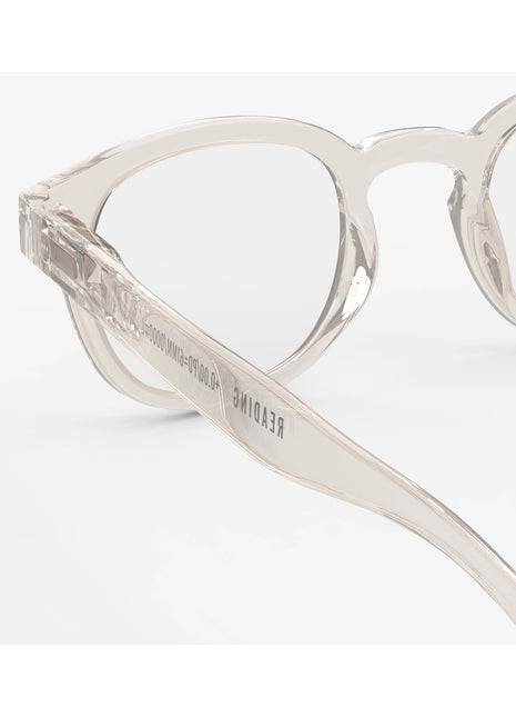 REA0325501 IZIPIZI #C - leesbril hoekige glazen paper note beige  - kies uw sterkte