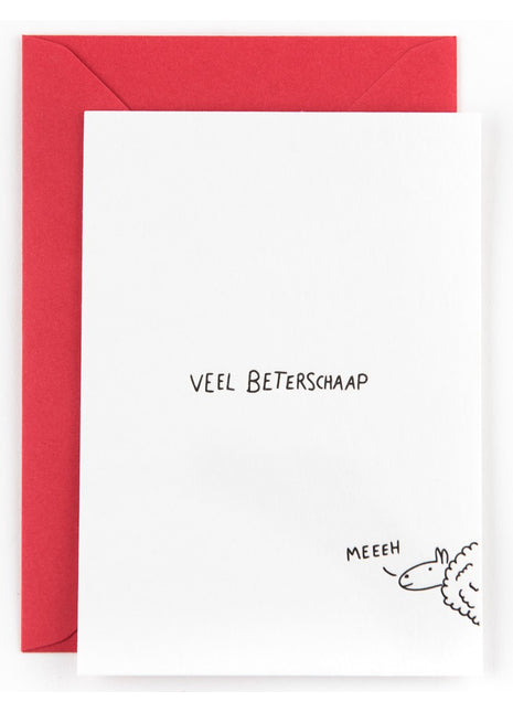 Ansichtkaart / Wenskaart - Beterschap - veel beterschaap