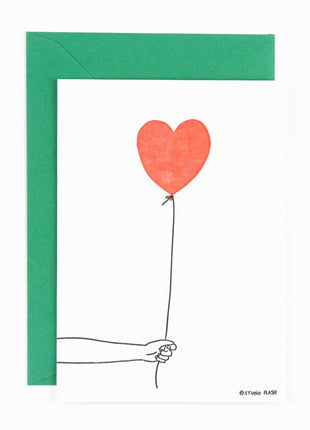 Wenskaart - liefde - love - ballon hart