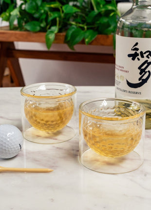 CU377 Kikkerland Golfbal glazen - set 2 stuks