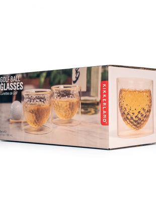 CU377 Kikkerland Golfbal glazen - set 2 stuks