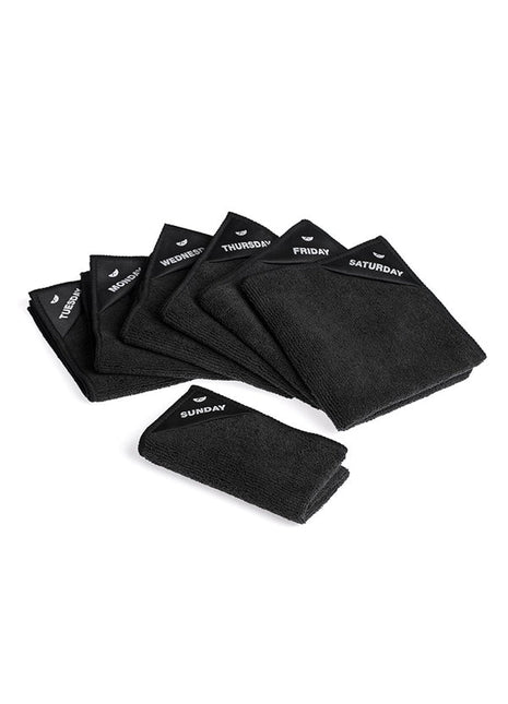 Klud vaatdoekjes microvezel 7 set zwart