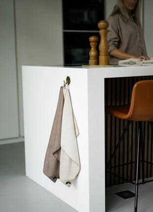 Klud wafel keukendoek almond - 2 stuks