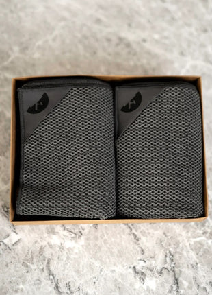 Klud wafel keukendoek charcoal - 2 stuks