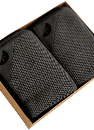 Klud wafel keukendoek poleerdoek poetsdoek charcoal - 2 stuks