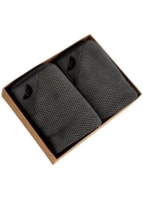 Klud wafel keukendoek poleerdoek poetsdoek charcoal - 2 stuks