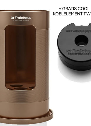 La Fraîcheur Grand Cru wijnkoeler brons + Gratis Cool-Puck twv €14,95