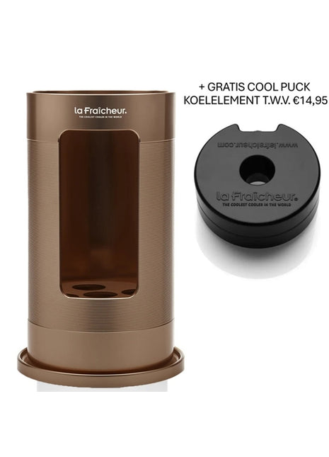 La Fraîcheur Grand Cru wijnkoeler brons + Gratis Cool-Puck twv €14,95