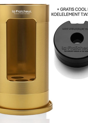La Fraîcheur Grand Cru wijnkoeler goud + Gratis Cool-Puck twv €14,95
