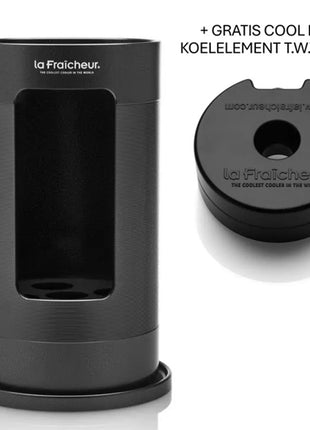 La Fraîcheur Grand Cru wijnkoeler mat zwart + Gratis Cool-Puck twv €14,95
