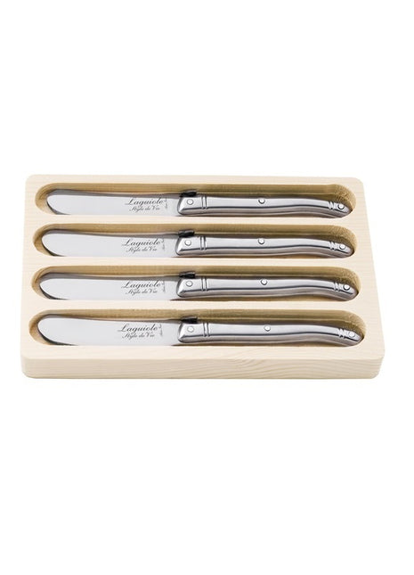 Laguiole Style de Vie Luxe 4 botermessen RVS