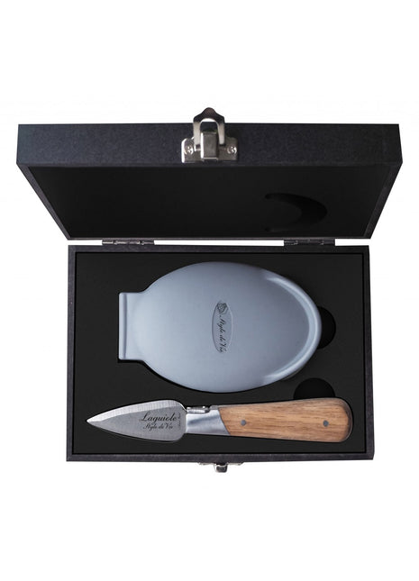 Laguiole Style de Vie oestermes eiken en houder