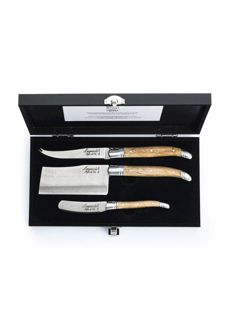 Laguiole Style de Vie Luxe kaasmessenset eiken 3-delig