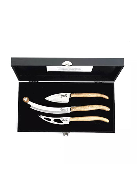 Laguiole Style de Vie Luxe kaasmessenset stonewash eiken V2 3-delig