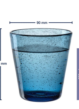 Leonardo Burano gekleurde glazen koude kleuren set 4 stuks