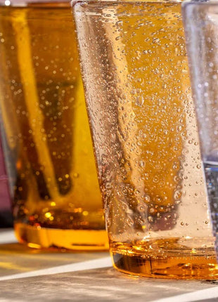 055289 Leonardo Burano gekleurde glazen warme kleuren set 4 stuks