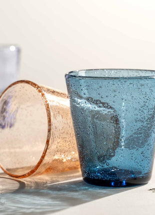 055288 Leonardo Burano gekleurde glazen koude kleuren set 4 stuks