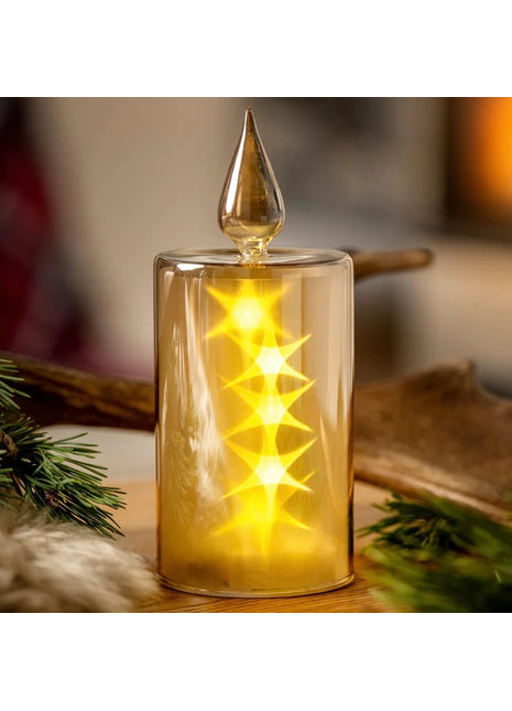 047182 Leonardo Capanna led kaars 21cm goud