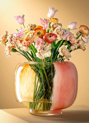 047508 Leonardo CIPRIA DUE vaas abrikoos / zalm glas handgemaakt