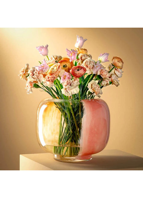 047508 Leonardo CIPRIA DUE vaas abrikoos / zalm glas handgemaakt