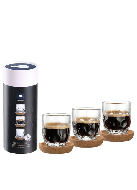 055190 Leonardo Gocce espresso glazen set - 6 delig