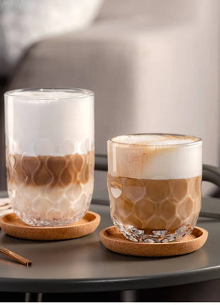 055182 Leonardo Gocce koffie glas set - variant 1 - 2 glazen