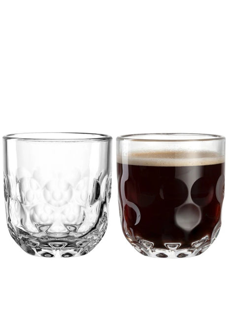 055182 Leonardo Gocce koffie glas set - variant 1 - 2 glazen