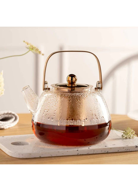 077383 Leonardo Tè per Te glazen theepot met filter 1.2 L