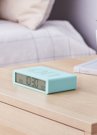 LEXON Flip Classic oplaadbare wekker on/off mint