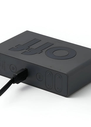 LR157G3 LEXON Flip Classic digitale oplaadbare wekker on/off donkergrijs