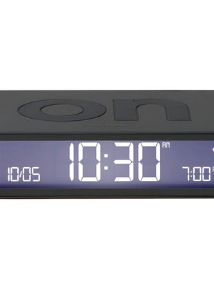 LR157G3 LEXON Flip Classic digitale oplaadbare wekker on/off donkergrijs