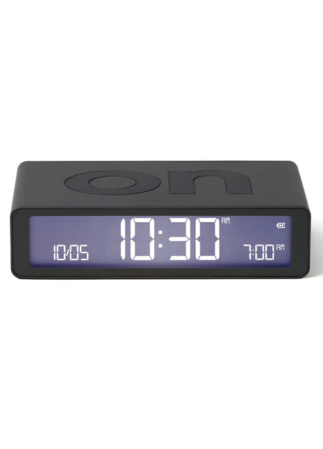 LR157G3 LEXON Flip Classic digitale oplaadbare wekker on/off donkergrijs