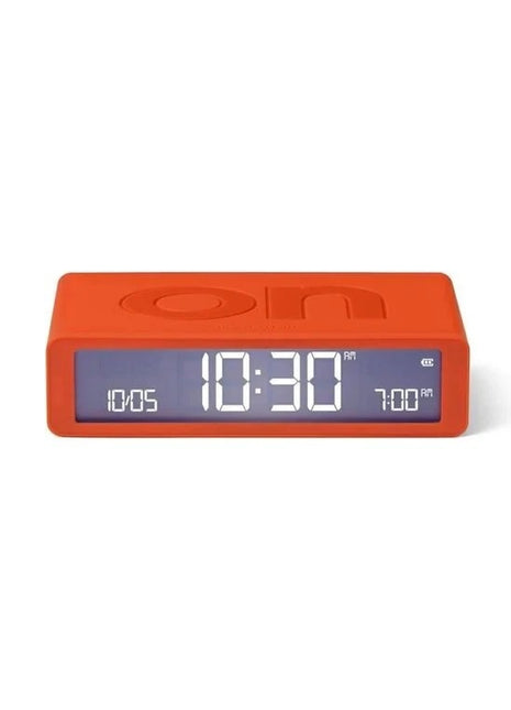 lr157o1 LEXON Flip Classic digitale oplaadbare wekker on/off oranje