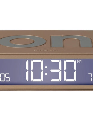 LEXON Flip Classic digitale oplaadbare wekker on/off soft gold